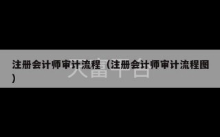 注册会计师审计流程（注册会计师审计流程图）