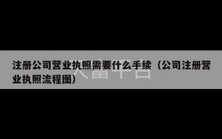 注册公司营业执照需要什么手续（公司注册营业执照流程图）