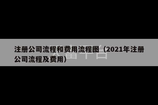 注册公司流程和费用流程图（2021年注册公司流程及费用）-第1张图片-天富注册【会员登录平台】天富服装